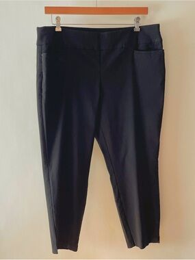 CJ Banks Black Signature Slimming Pull-On Ankle Pants Size 18W